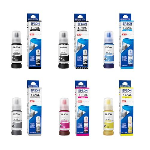 純正インクボトル エプソン トビバコ 6色セット(TOB-MBマットブラック/TOB-PBフォトブラック/TOB-Y イエロー/TOB-C シアン/TOB-M マゼンタ/TOB-GY グレー)送料無料 4c1aafbd