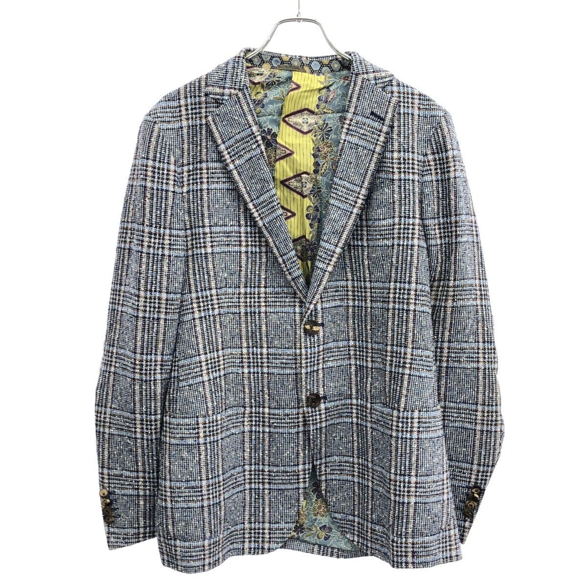 ETRO エトロ 21SS ツイードテーラードジャケット 211-1G108-1059 ブルー 48