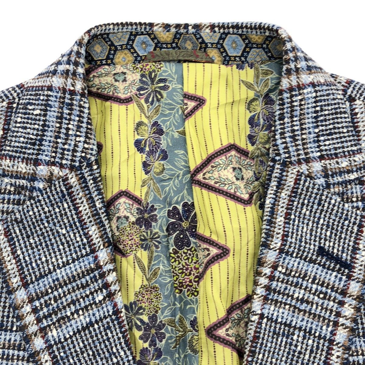 ETRO エトロ 21SS ツイードテーラードジャケット 211-1G108-1059 ブルー 48 ETRO エトロ 21SS ツイードテーラードジャケット 211-1G108-1059