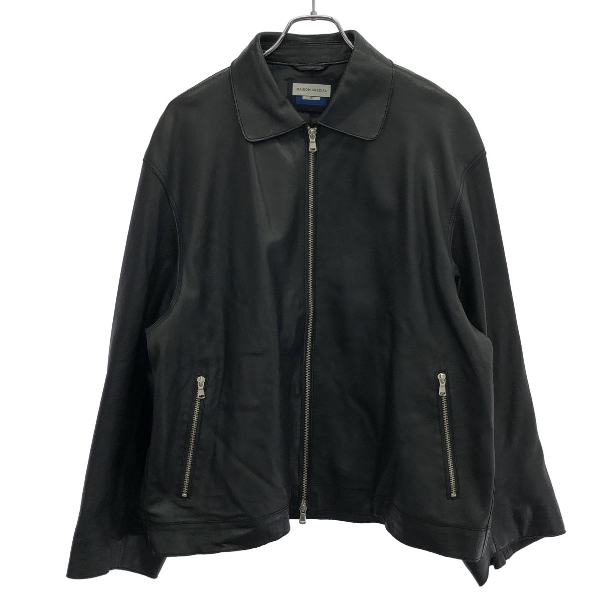 MAISON SPECIAL メゾンスペシャル レザー プライムオーバー シングルライダース ジャケット 11222211206 ブラック 1