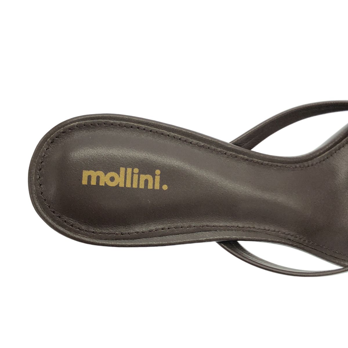 mollini モリーニ LETHER TONGS レザートングサンダル ブラウン - メルカリ