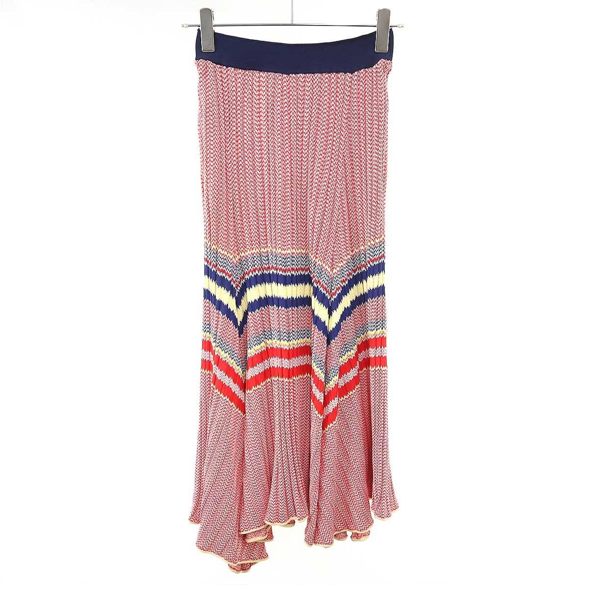 CELINE by Phoebe Philo セリーヌ フィービーファイロ 2015 Resort ニットスカート 2 2L78/6036 レッド系 S