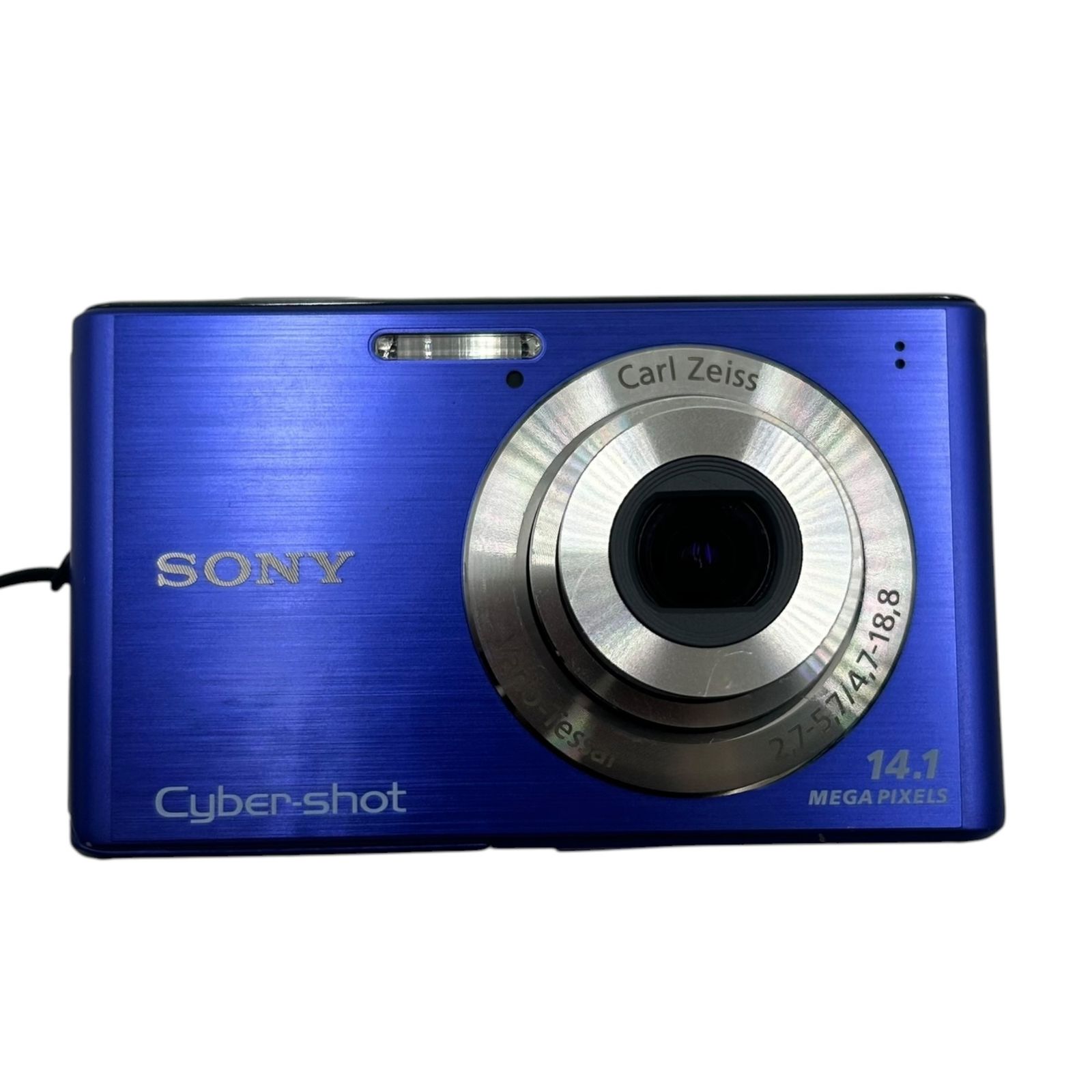 ■SONY Cyber-shot DSC-W550 ブルー デジタルカメラ 1410万画素 Carl Zeissレンズ コンパクトデジタルカメラ バッテリー付 動作確認済み2611853,2611853