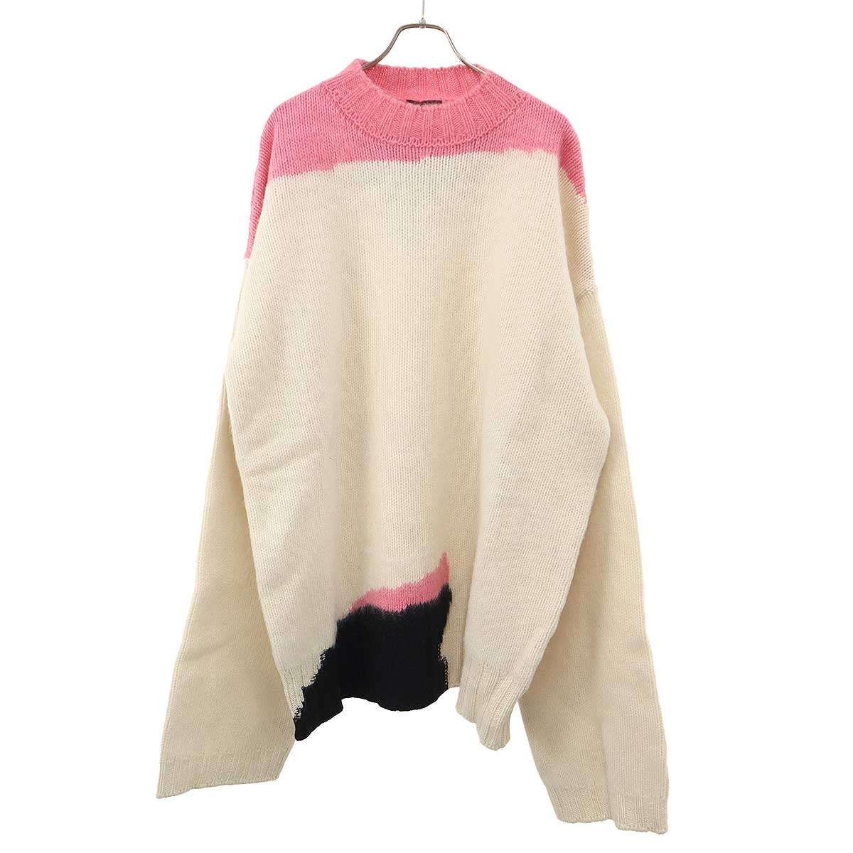 RAF SIMONS ラフシモンズ 21AW Oversized Boiled Knit Sweater オーバーサイズニットセーター 212-825 ミックス 1