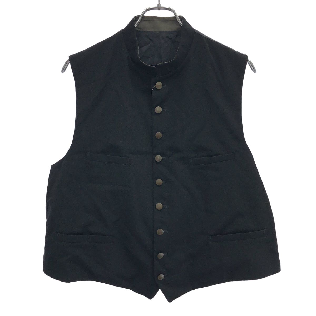 Yohji Yamamoto POUR HOMME ヨウジヤマモト プールオム 1993AW ウールスタンドカラージレベスト HP-V06-171 ブラック M