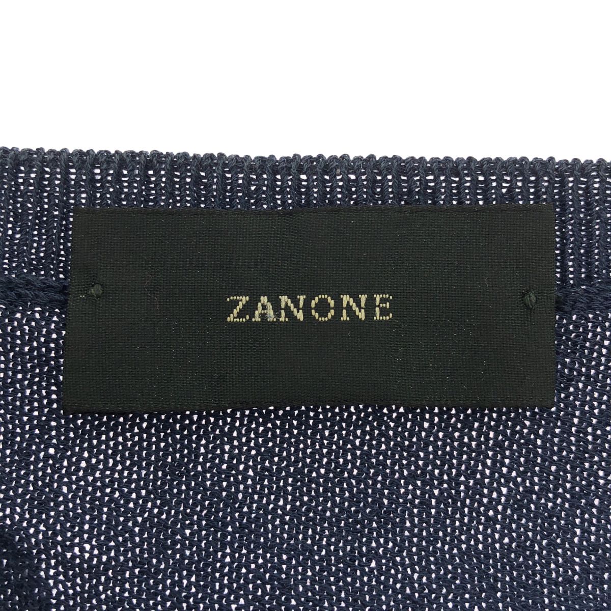 ZANONE ザノーネ Vネックコットニットセーター ネイビー 48 - メルカリ