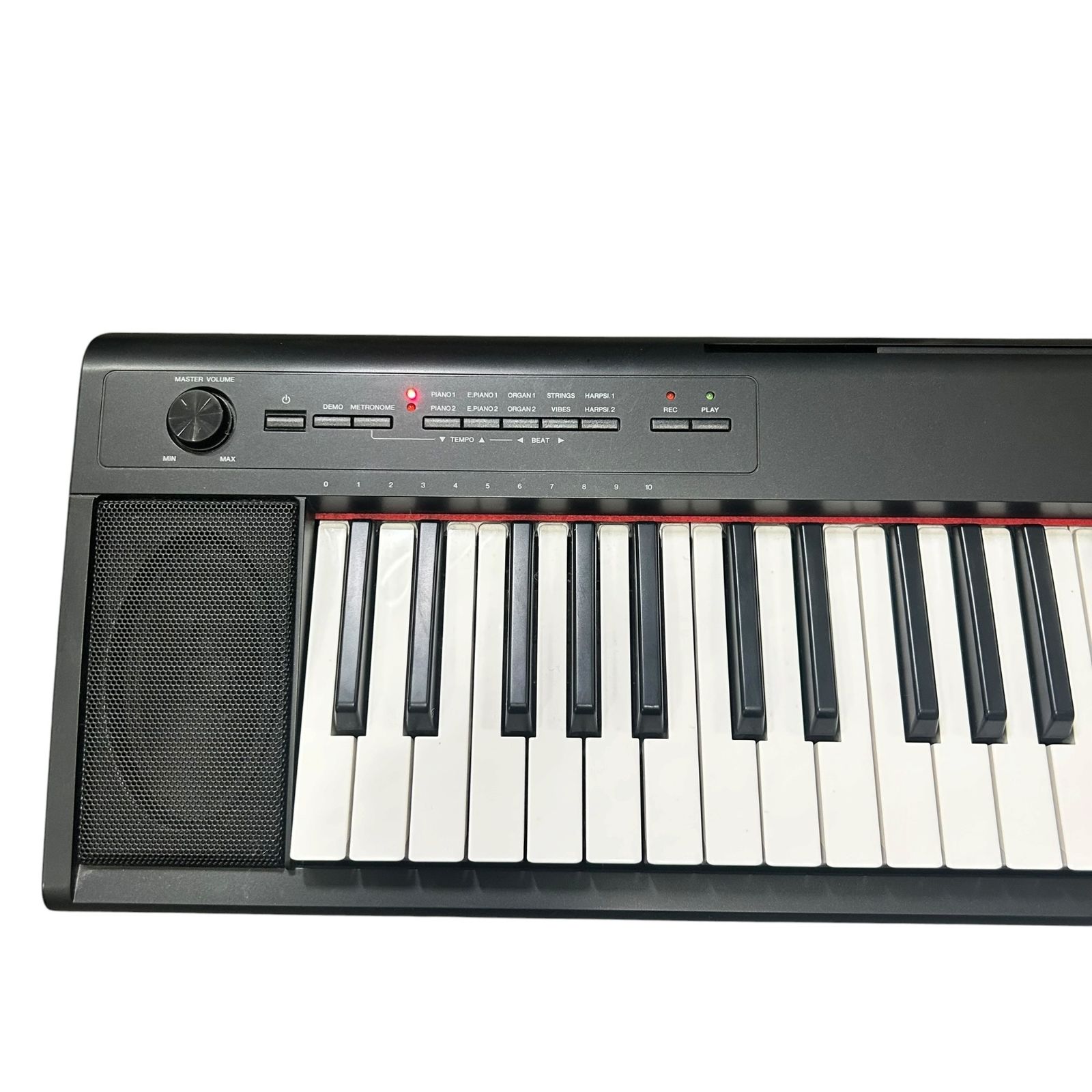 YAMAHA piaggero NP-12B 純正ケース&電源アダプター付 □YAMAHA piaggero NP-12B 電子キーボード 61鍵 ブラック ペダル AC