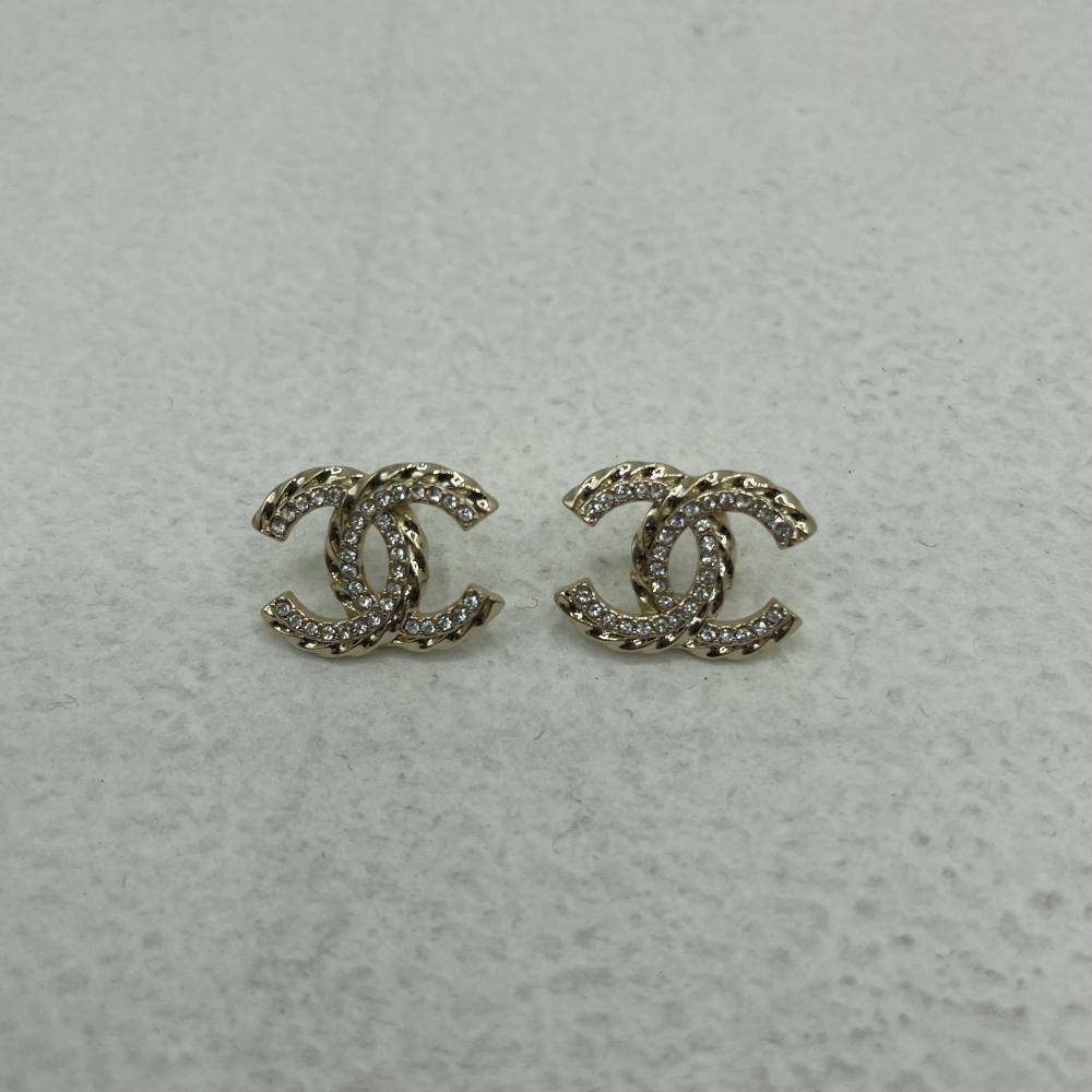 【中古】CHANEL 23AW ゴールドココマーク ピアス[79]