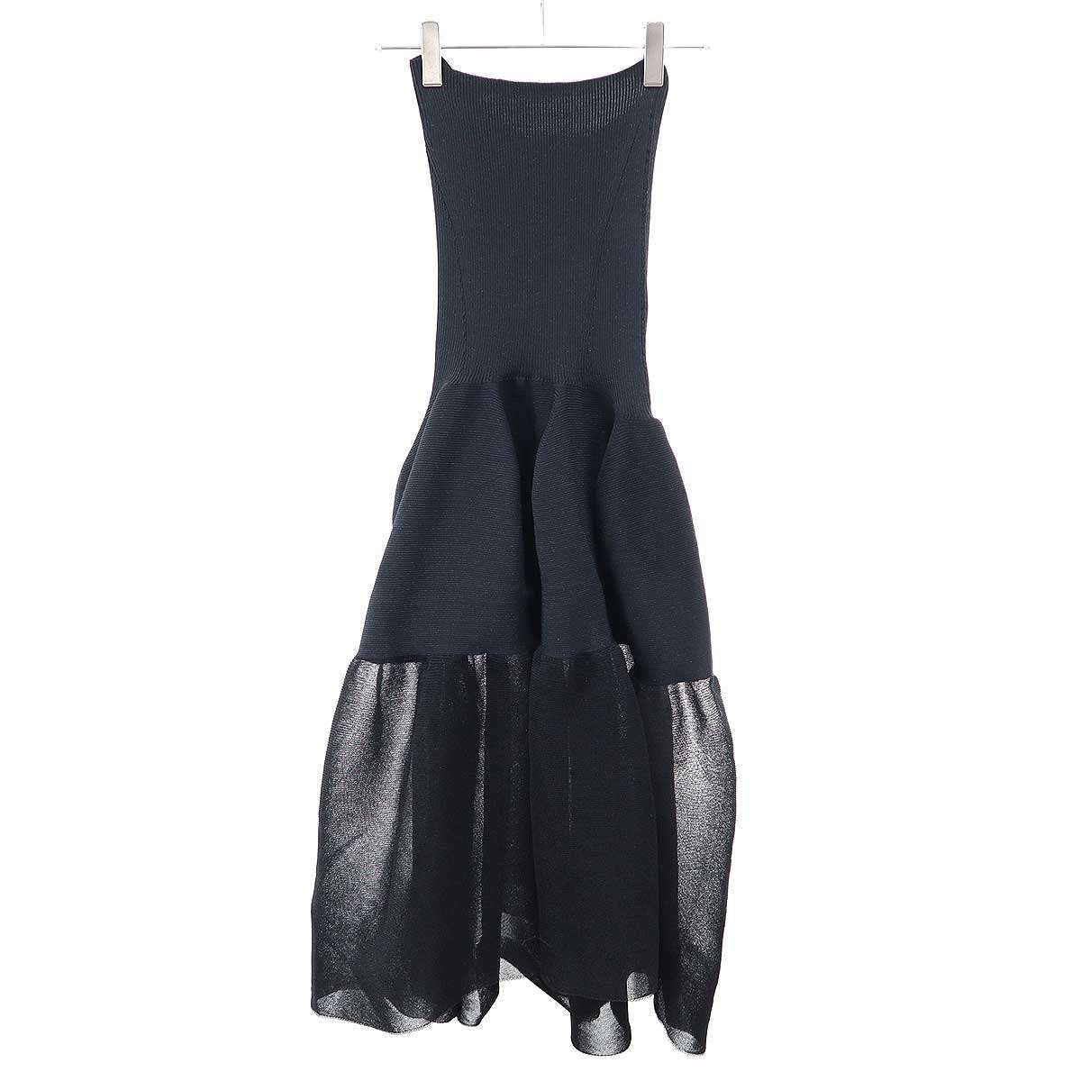 CFCL シーエフシーエル POTTERY HS LUCENT GLITTER STRAPLESS DRESS ポッタリールーセントグリッターストラップレスドレス CF007KH195 ブラック 1