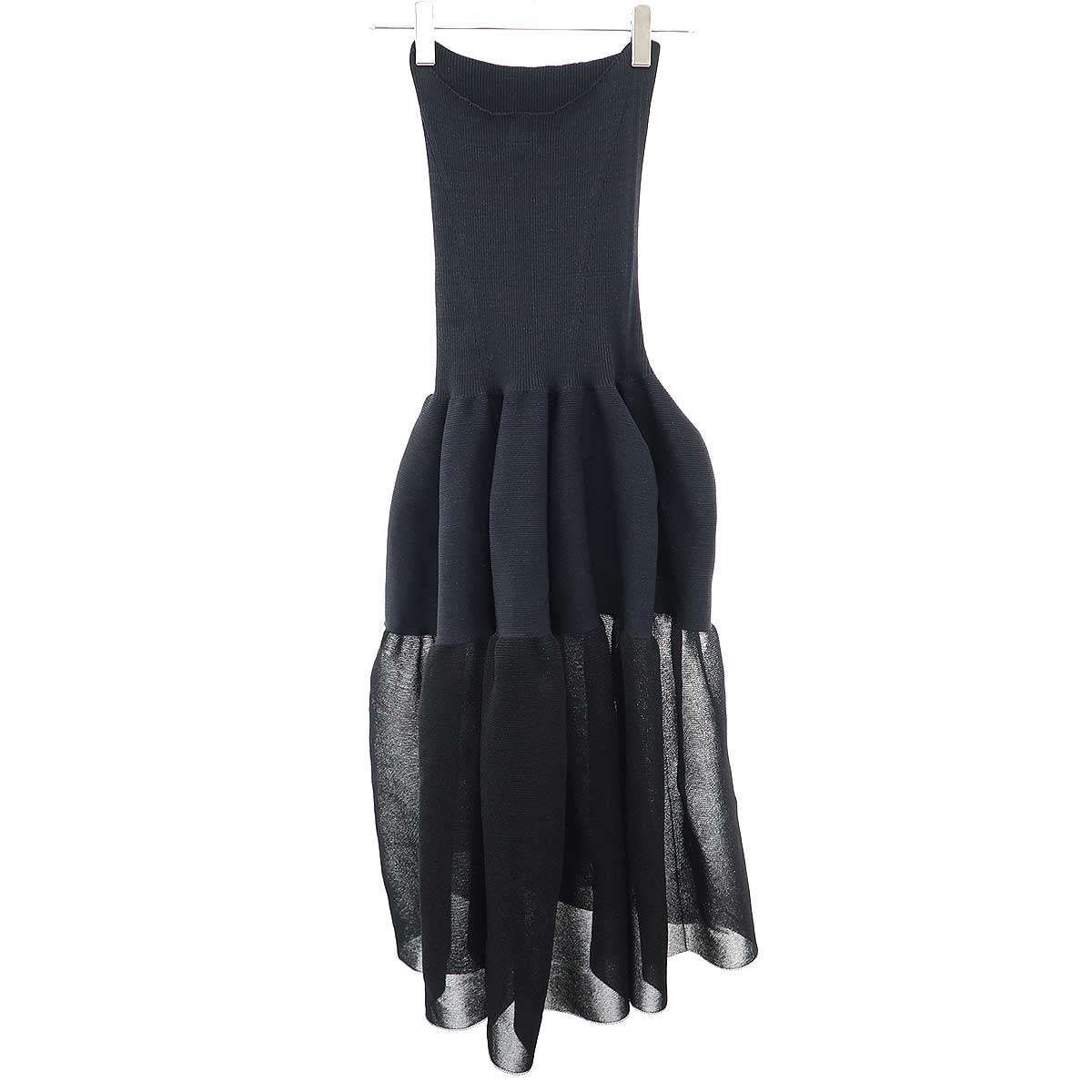 CFCL シーエフシーエル POTTERY HS LUCENT GLITTER STRAPLESS DRESS ポッタリールーセントグリッターストラップレスドレス CF007KH195 ブラック 1
