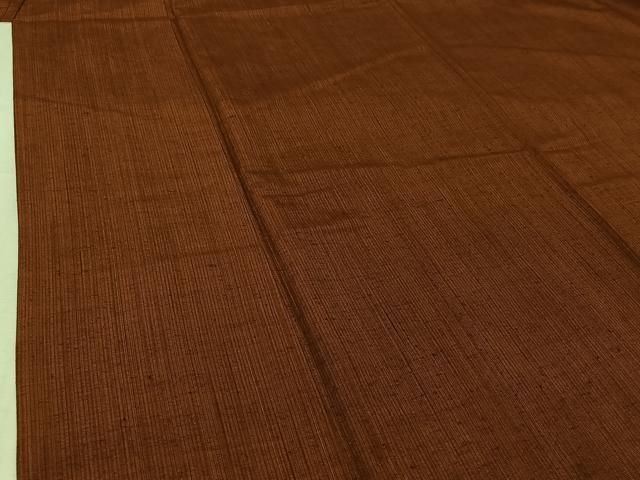 平和屋着物▽上質な紬 単衣 霞文 茶色 正絹 逸品 AABI7758jh 平和屋着物▽上質な紬 単衣 霞文 茶色 正絹 逸品 AABI7758jh
