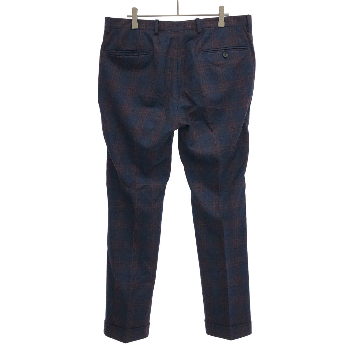 ETRO エトロ 22AW ウールチェック2Bテーラードジャケット&スラックスパンツ セットアップスーツ 222-1A201-0028 ネイビー×レッド 48 ETRO エトロ 22AW ウールチェック2Bテーラードジャケット&スラックスパンツ セットアップスーツ 222-1A201-0028 ネイビー×レッド 48