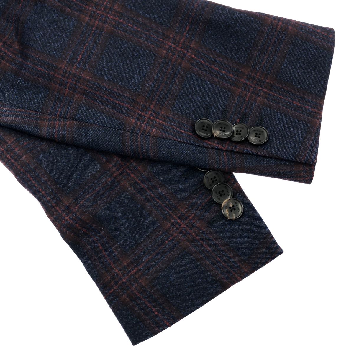 ETRO エトロ 22AW ウールチェック2Bテーラードジャケット&スラックスパンツ セットアップスーツ 222-1A201-0028 ネイビー×レッド 48 ETRO エトロ 22AW ウールチェック2Bテーラードジャケット&スラックスパンツ セットアップスーツ 222-1A201-0028 ネイビー×レッド 48