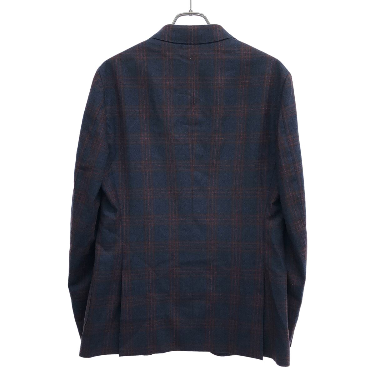 ETRO エトロ 22AW ウールチェック2Bテーラードジャケット&スラックスパンツ セットアップスーツ 222-1A201-0028 ネイビー×レッド 48 ETRO エトロ 22AW ウールチェック2Bテーラードジャケット&スラックスパンツ セットアップスーツ 222-1A201-0028 ネイビー×レッド 48