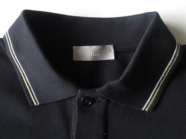 美品 エディ期 コレクション使用 Dior homme ディオールオム 2006SS ラインリブ 鹿の子 ポロシャツ XXS 黒 イタリア製 エディ・スリマン 美品 エディ期 コレクション使用 Dior homme ディオールオム 2006SS ラインリブ 鹿の子 ポロシャツ XXS 黒 イタリア製 エディ・スリマン