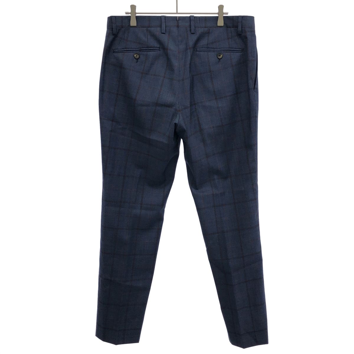 ETRO エトロ 23SS ウールチェック2Bテーラードジャケット&スラックスパンツ セットアップスーツ 231-1A299-1015 ブルー 50