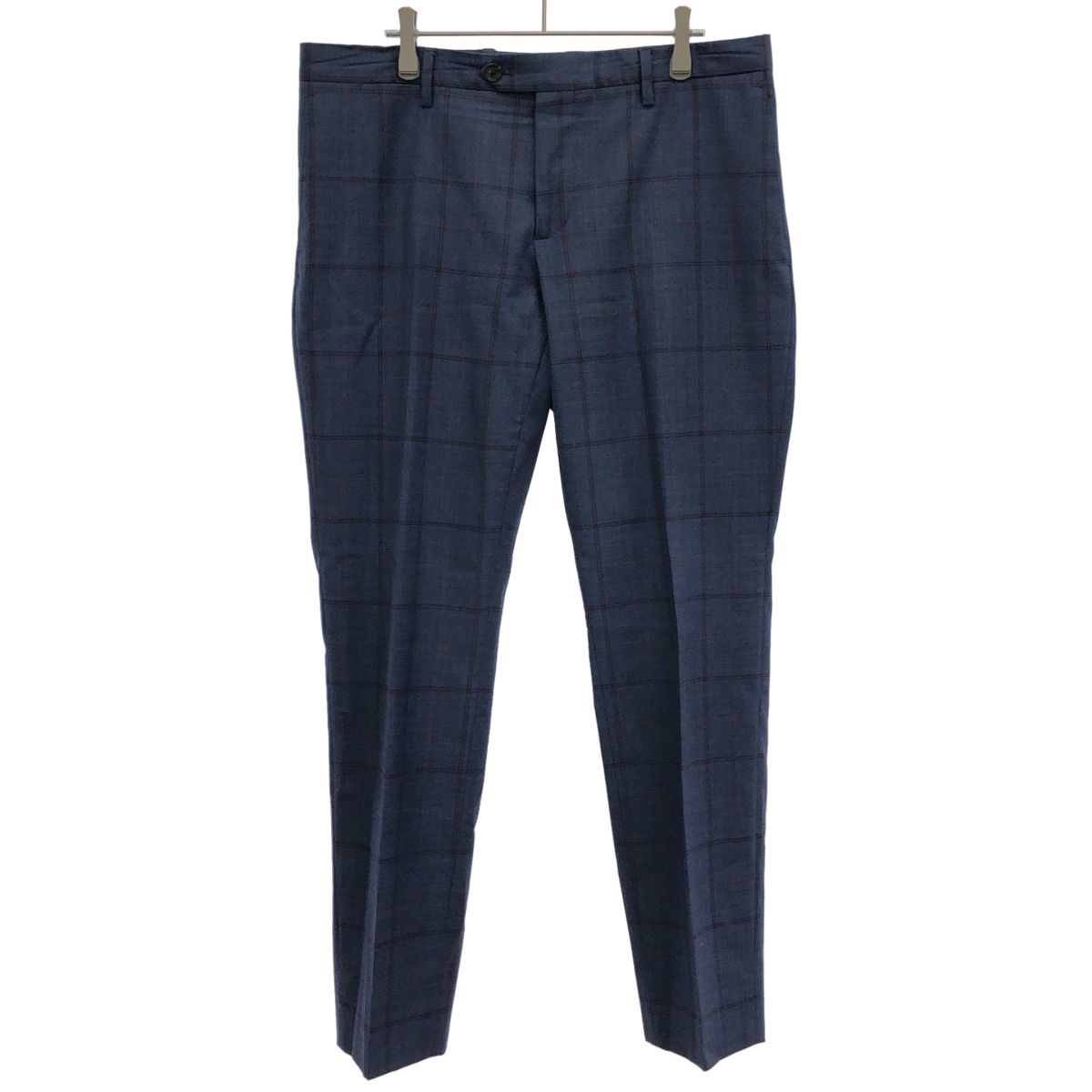 ETRO エトロ 23SS ウールチェック2Bテーラードジャケット&スラックスパンツ セットアップスーツ 231-1A299-1015 ブルー 50