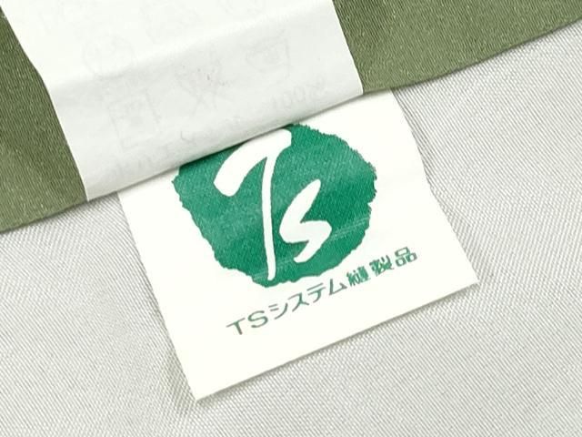 平和屋着物●色無地　柳茶色　洗える着物　CABG3401tx