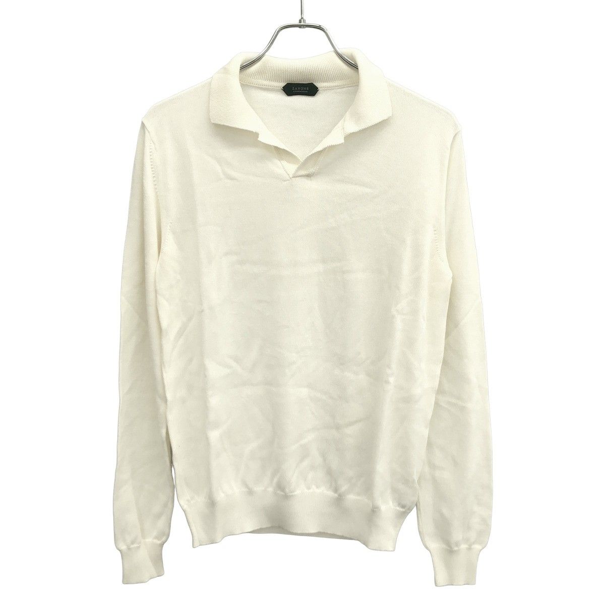 ZANONE ザノーネ コットンニットポロシャツ 811907 ホワイト 48 ZANONE ザノーネ コットンニットポロシャツ 811907 ホワイト 48 - メルカリ