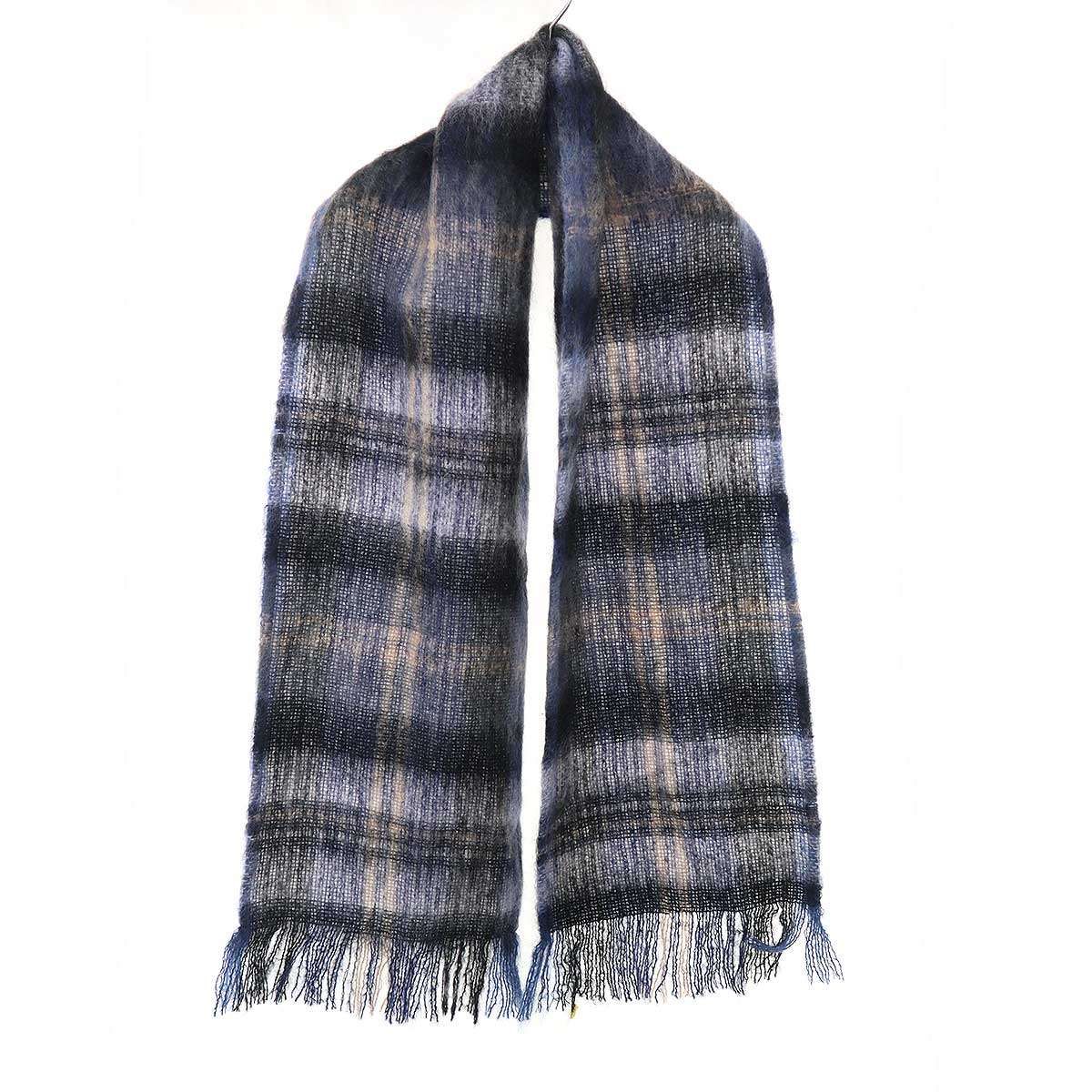LOEWE ロエベ 25AW モヘアウールブレンド スカーフチェックジャケット 