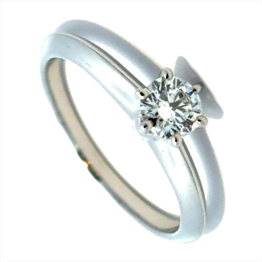 ティファニー Tiffany&Co. ソリティア リング 指輪 ダイヤモンド 0.3ct 約8号 Pt950 3.6g プラチナ F/VS1 レディース【中古】