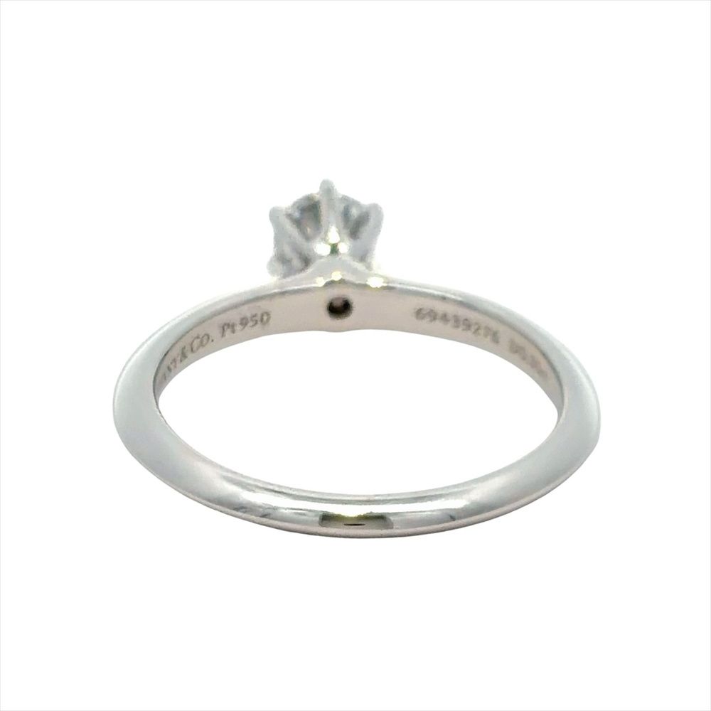 ティファニー Tiffany&Co. ソリティア リング 指輪 ダイヤモンド 0.3ct 約8号 Pt950 3.6g プラチナ F/VS1 レディース【中古】