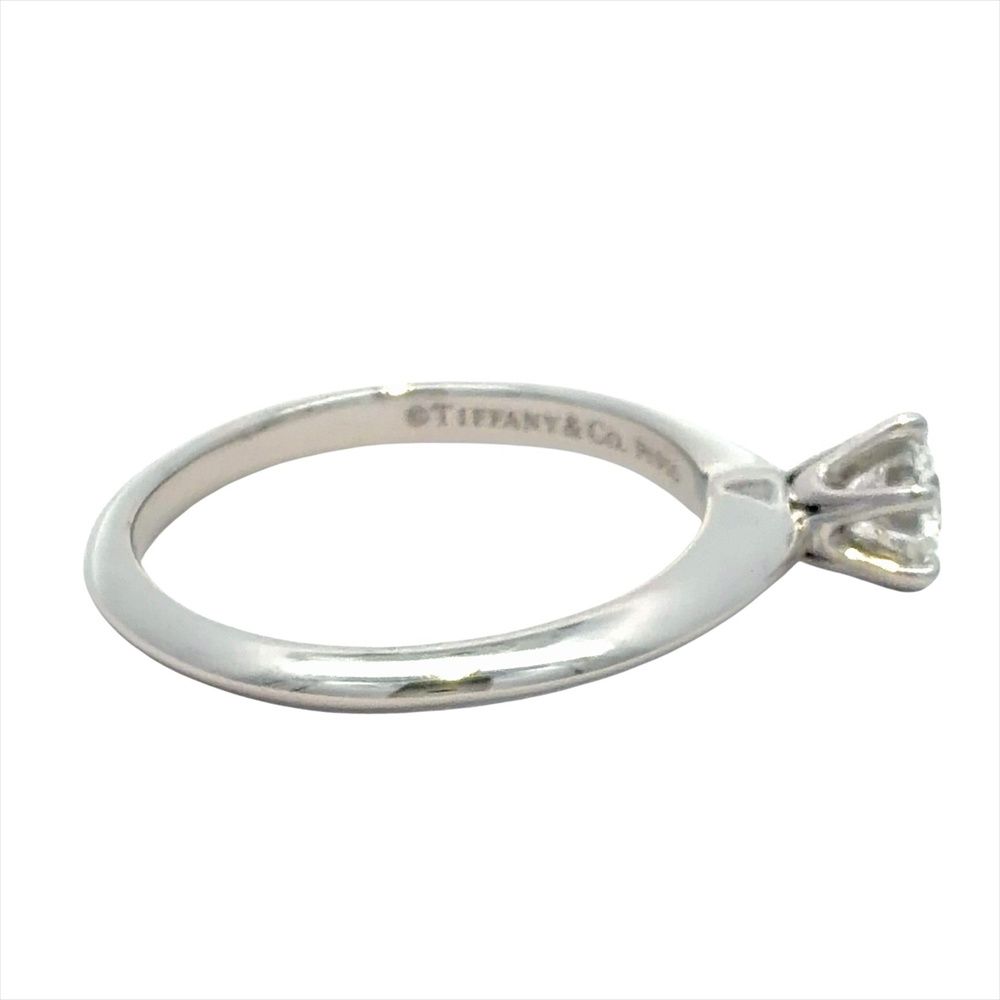 ティファニー Tiffany&Co. ソリティア リング 指輪 ダイヤモンド 0.3ct 約8号 Pt950 3.6g プラチナ F/VS1 レディース【中古】