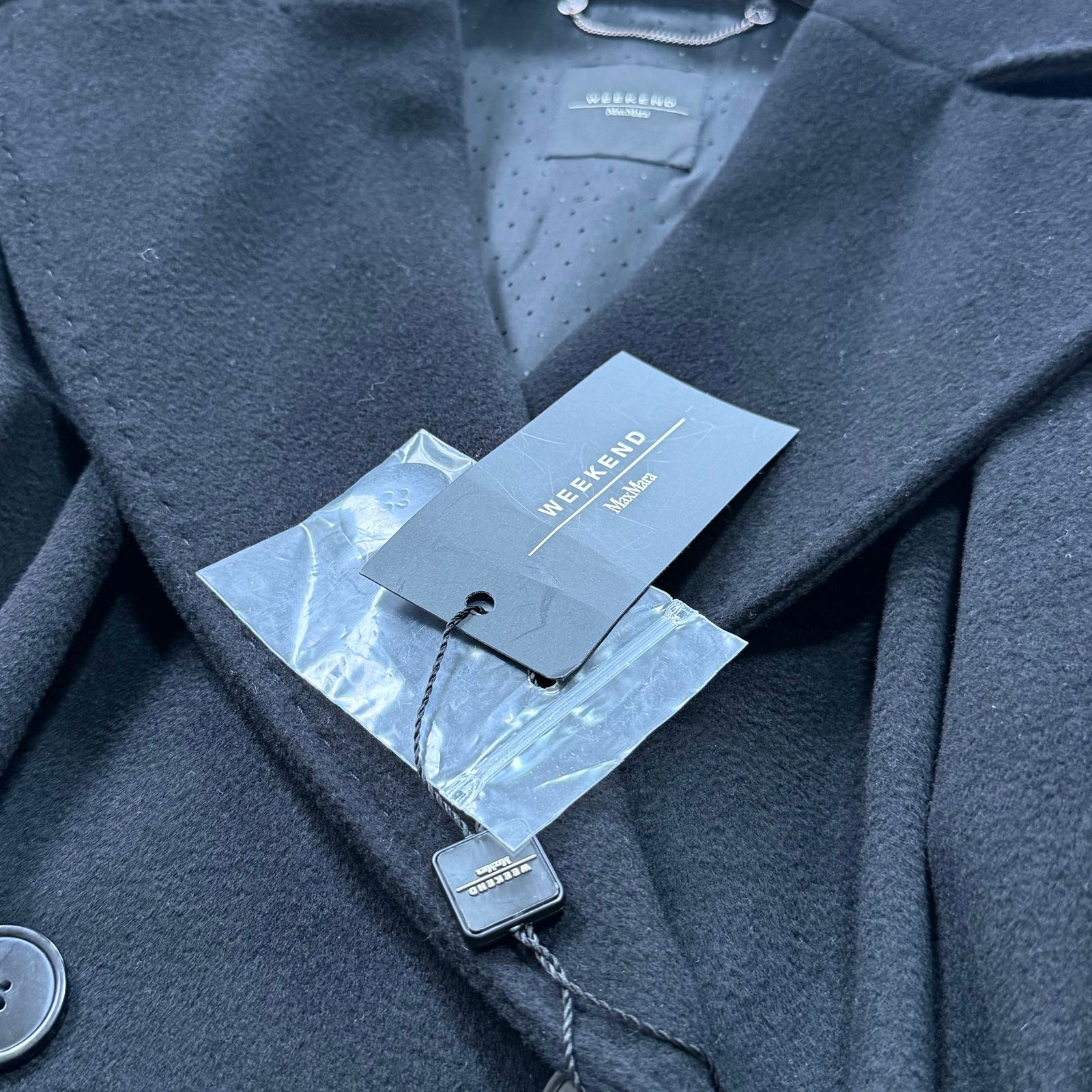 タグ付未使用級 MaxMara バージンウール100% ロングコート 40 黒 