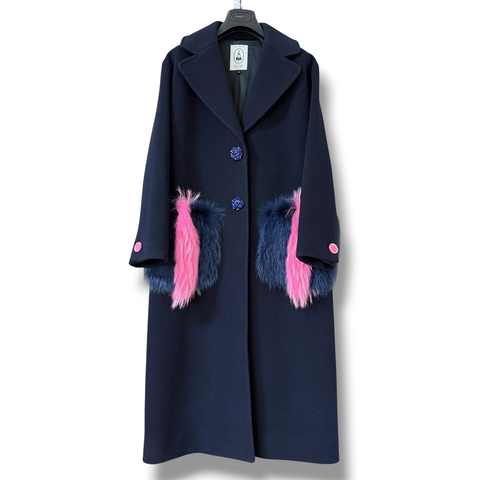 極美品 leur logette カシミヤ ロングコート フォックス ビジュー