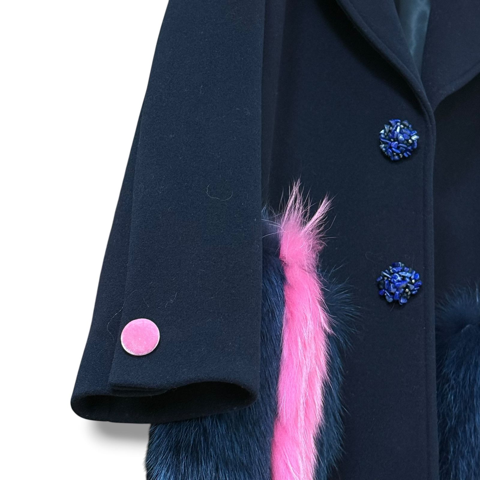 極美品 leur logette カシミヤ ロングコート フォックス ビジュー