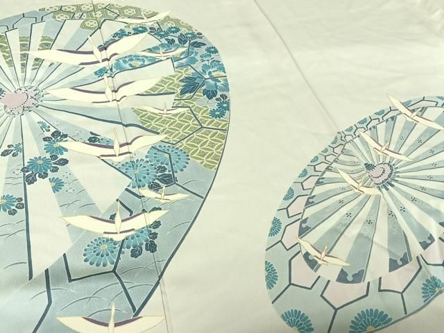 平和屋着物▽訪問着 単衣 飛鶴源氏車文 金彩 正絹 逸品 AABI9537jh 平和屋着物▽訪問着 単衣 飛鶴源氏車文 金彩 正絹 逸品 AABI9537jh