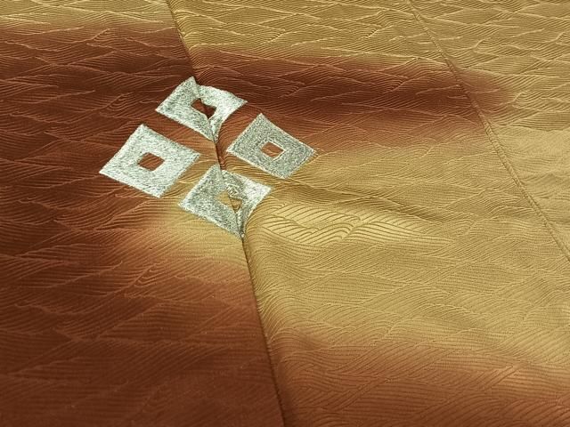 平和屋着物▽訪問着 単衣 刺繍 菱文 暈し染め 銀糸 正絹 逸品 AABI9539jh 平和屋着物▽訪問着 単衣 刺繍 菱文 暈し染め 銀糸 正絹 逸品 AABI9539jh