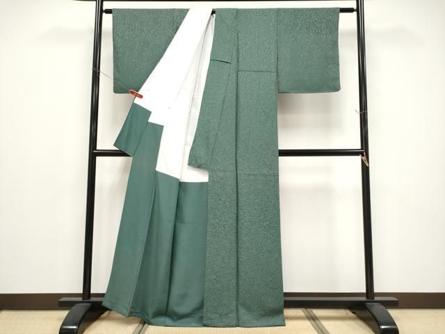 平和屋着物●上質な色無地 花地紋 革色 金通し地 正絹 逸品 CABG3411tx 平和屋着物●上質な色無地 花地紋 革色 金通し地 正絹 逸品 CABG3411tx