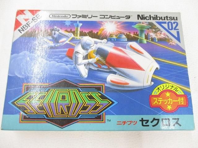 美品 ゲーム ファミコン ソフト セクロス SECCROSS 箱・取説・ハガキ・ステッカー付き