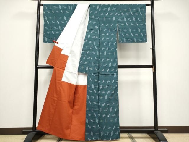 平和屋着物●本場琉球絣 手おり 大城永光作 証紙付き 正絹 逸品 CABG3417tx 平和屋着物●本場琉球絣 手おり 大城永光作 証紙付き 正絹 逸品 CABG3417tx