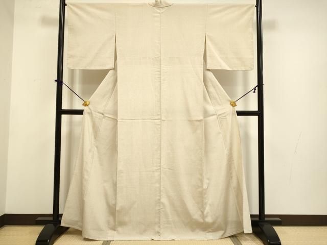 平和屋着物▽本塩沢　単衣　蚊絣　正絹　逸品　DABF5725du
