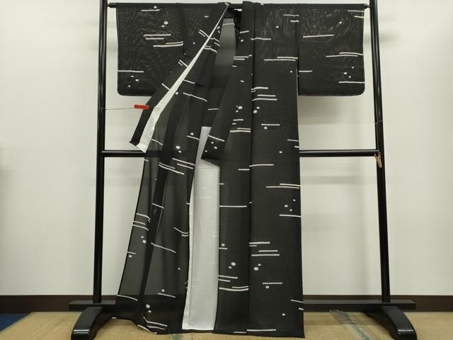 平和屋着物*夏物 訪問着 絽 吉祥文 黒地 正絹 逸品 未使用 CABG2395ze 平和屋着物*夏物 訪問着 絽 吉祥文 黒地 正絹 逸品 未使用 CABG2395ze