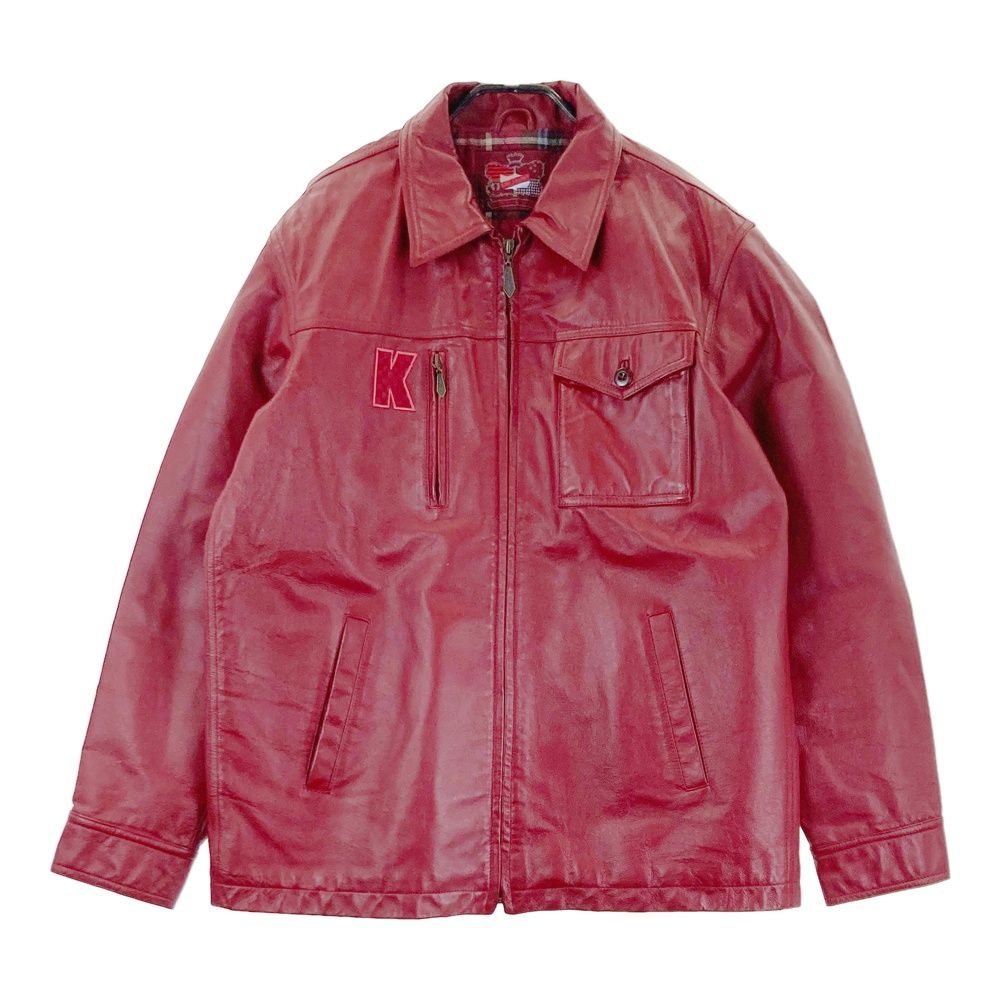 Karl Helmut カールヘルム 豚革 レザージャケット レッド系 L [240101655570] メンズ