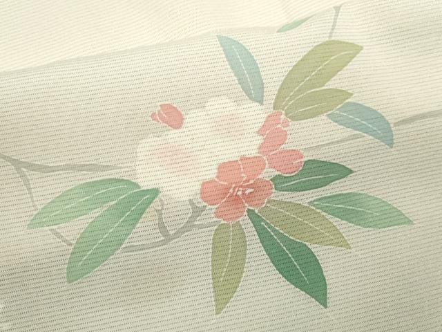 平和屋着物*夏物 訪問着 絽 友禅 籬枝花文 暈し染め 正絹 逸品 CABG2397ze 平和屋着物*夏物 訪問着 絽 友禅 籬枝花文 暈し染め 正絹 逸品 CABG2397ze