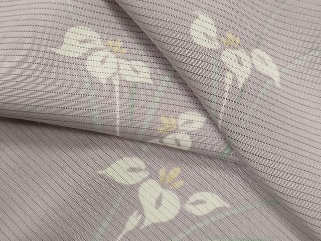 平和屋着物＊夏物　小紋　絽　草花文　正絹　逸品　CABH7603ze