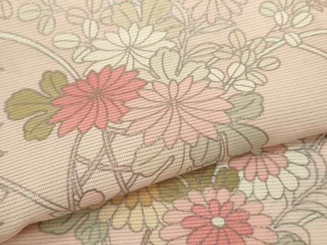 平和屋着物＊夏物　訪問着　絽　花籠文　暈し染め　銀彩　正絹　逸品　CABH7610ze