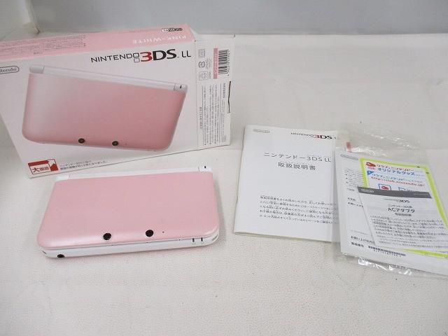 中古品 ゲーム ニンテンドー3DS LL 本体 SPR-001 ピンク×ホワイト 動作品 箱付き