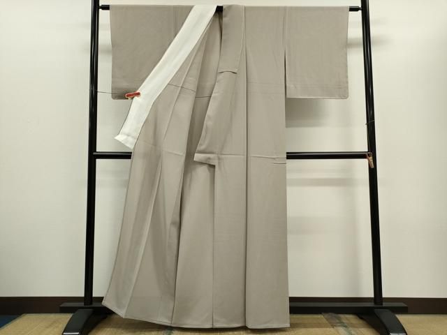 平和屋着物＊夏物　色無地　絽　枯野色　反端付き　正絹　逸品　未使用　CABH7616ze