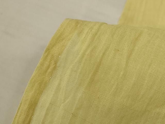 平和屋着物*夏物 小千谷ちぢみ 枯草色 麻 逸品 AABJ2429jd 平和屋着物*夏物 小千谷ちぢみ 枯草色 麻 逸品 AABJ2429jd
