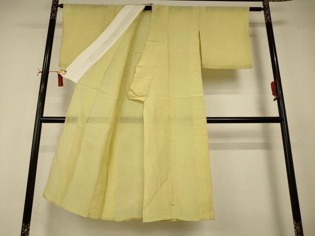 平和屋着物*夏物 小千谷ちぢみ 枯草色 麻 逸品 AABJ2429jd 平和屋着物*夏物 小千谷ちぢみ 枯草色 麻 逸品 AABJ2429jd