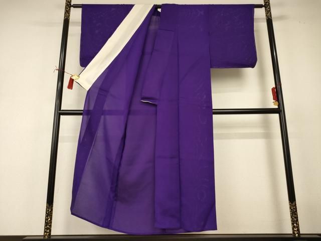 平和屋着物＊夏物　色無地　絽　葡萄色　正絹　逸品　AABJ2431jd