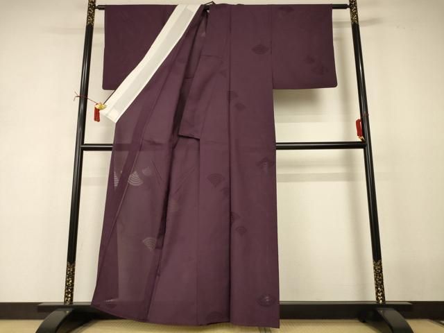 平和屋着物*夏物 色無地 青海波紋紗 似せ紫色 正絹 逸品 AABJ2434jd 平和屋着物*夏物 色無地 青海波紋紗 似せ紫色 正絹 逸品 AABJ2434jd