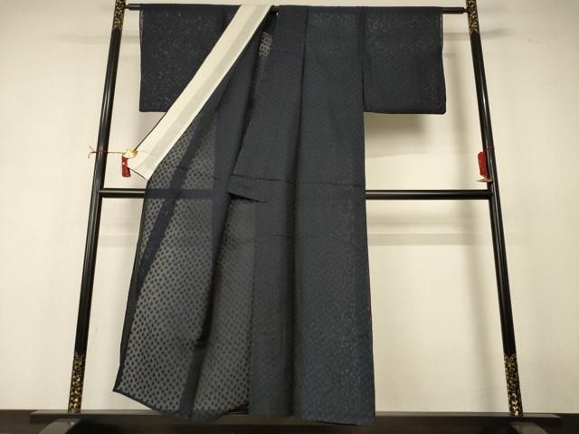 平和屋着物*夏物 お召 風通紗 舞葉文 正絹 逸品 AABJ2437jd 平和屋着物*夏物 お召 風通紗 舞葉文 正絹 逸品 AABJ2437jd