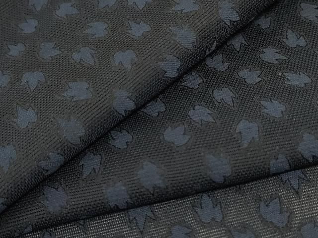 平和屋着物＊夏物　お召　風通紗　舞葉文　正絹　逸品　AABJ2437jd