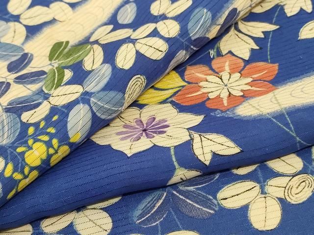 平和屋着物＊夏物　アンティーク　大正ロマン　小振袖　二尺袖　絽　草花文　正絹　逸品　AABJ2440jd